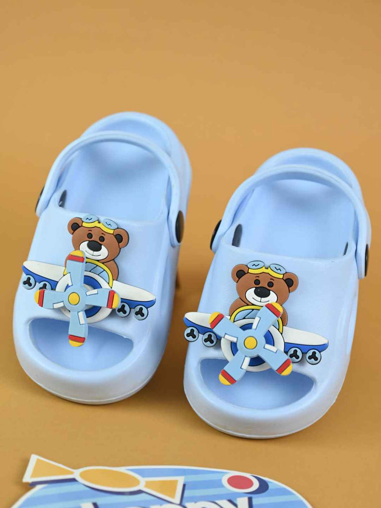 Adorable_Pilot_Bear_Airplane_Rotating_Charm_Sandals_for_Boys_Blue_Creative_View