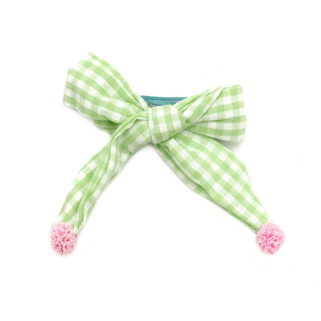 yellow bee aqua bow hair clip for girls.