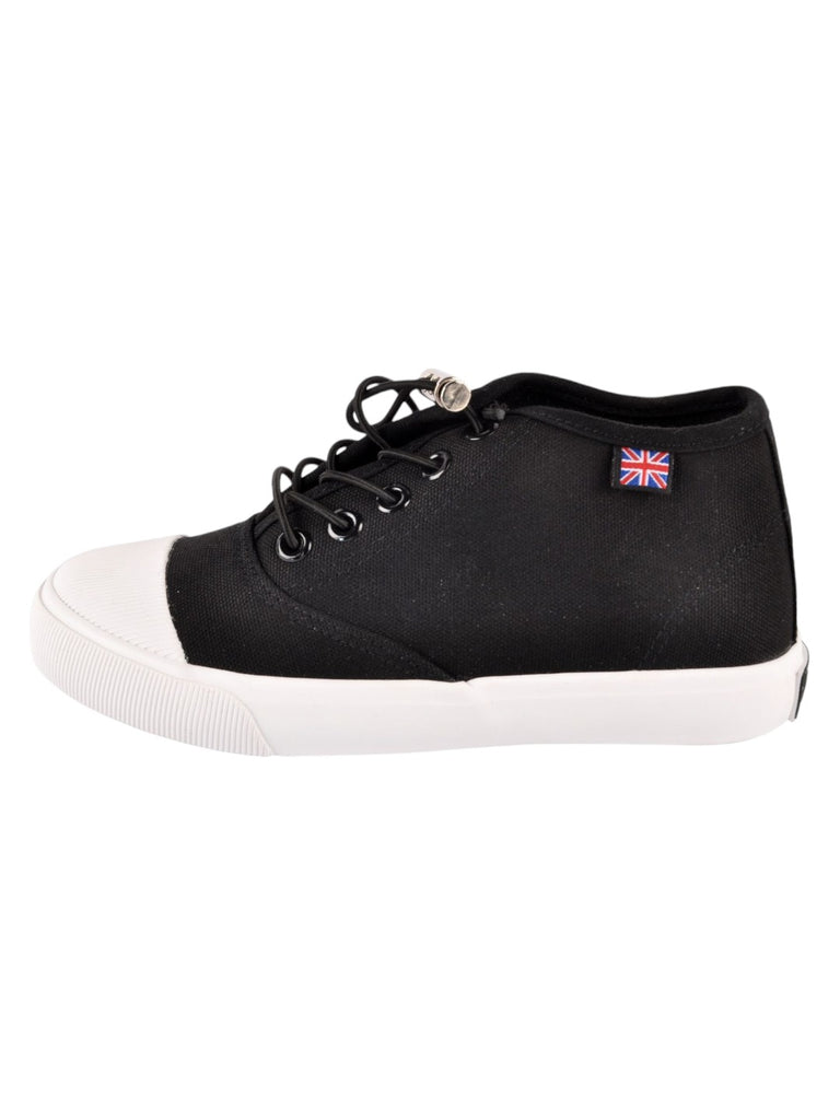 Chic Explorer Girls' Black Canvas Sneakers side view