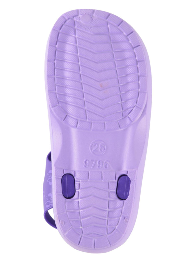 Lavender Dream Clogs with Hook and Loop Closure for Girls back view