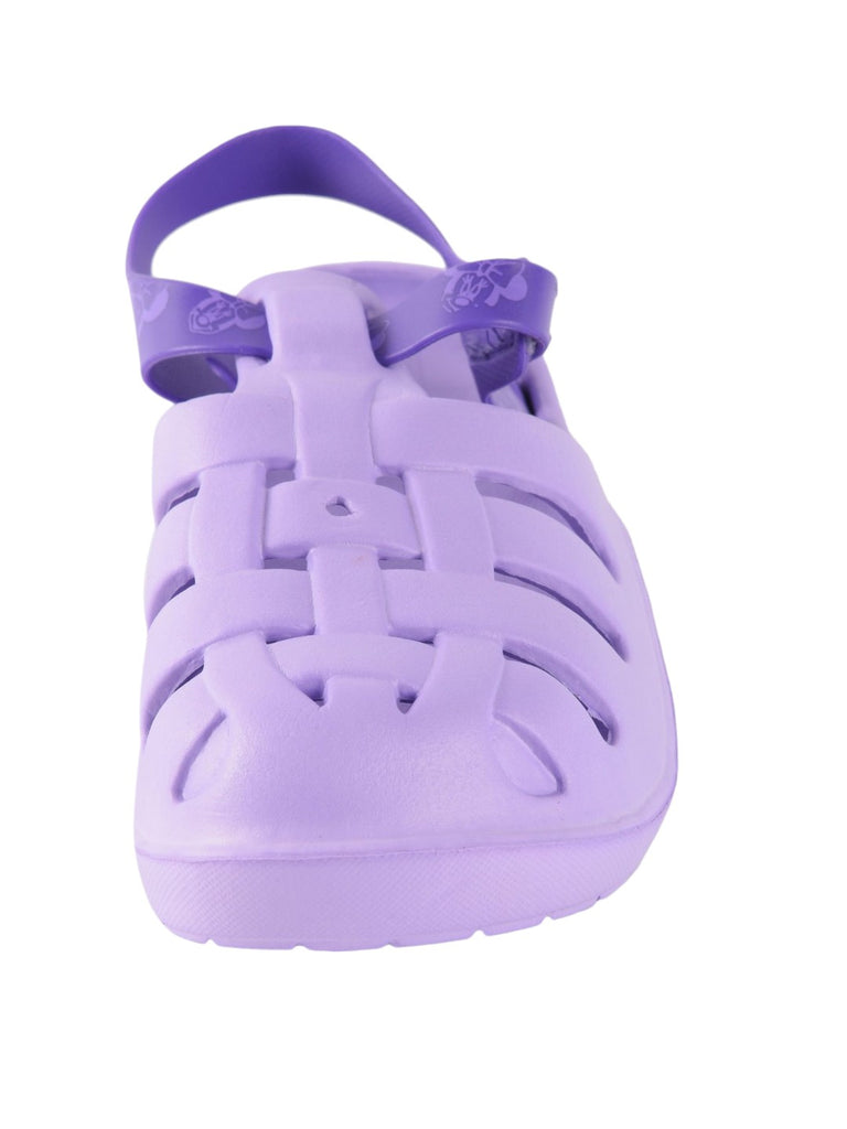 Lavender Dream Clogs with Hook and Loop Closure for Girls closeup view