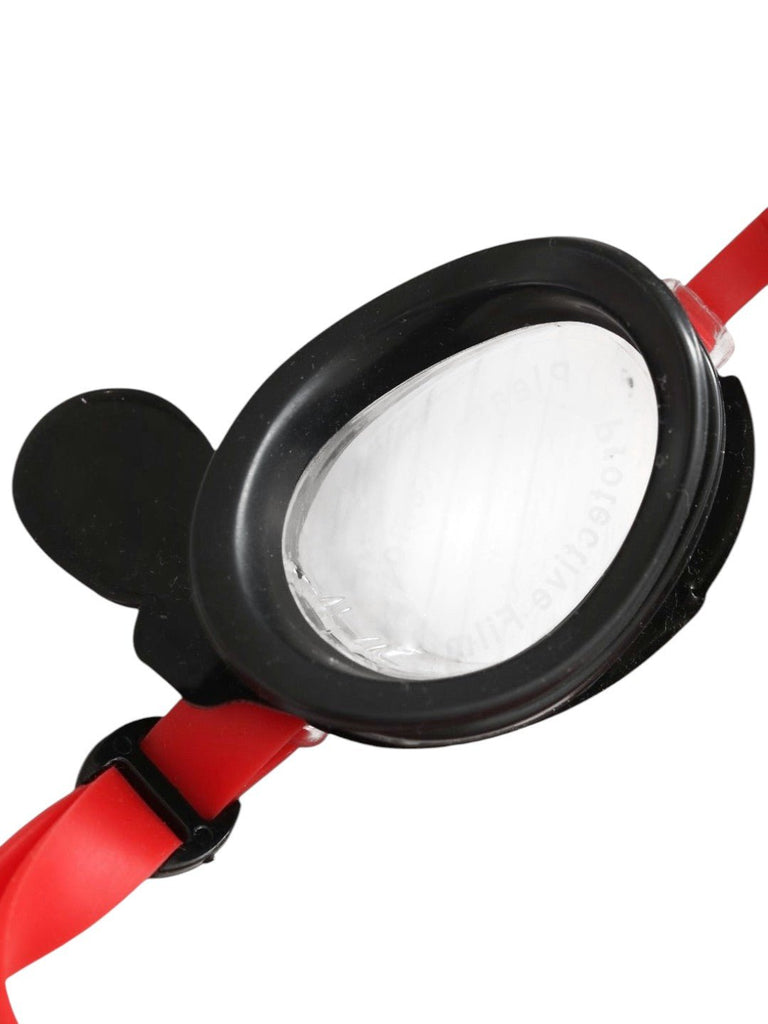 Yellow Bee Boy's Marvel Spider-Man Swimming Goggles with 3D Web Eye Design- Red-Close-up-view