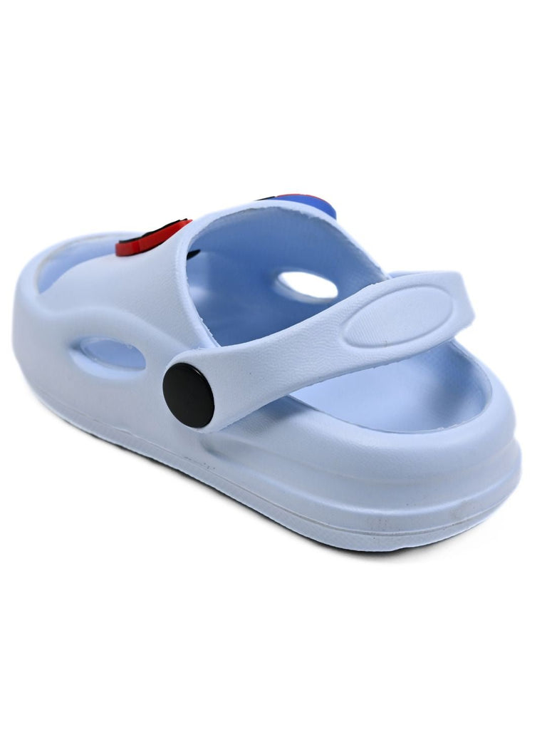 Yellow Bee Boys’ Marvel Spider Man Sandals with 3D Web Charms – Blue- Back View