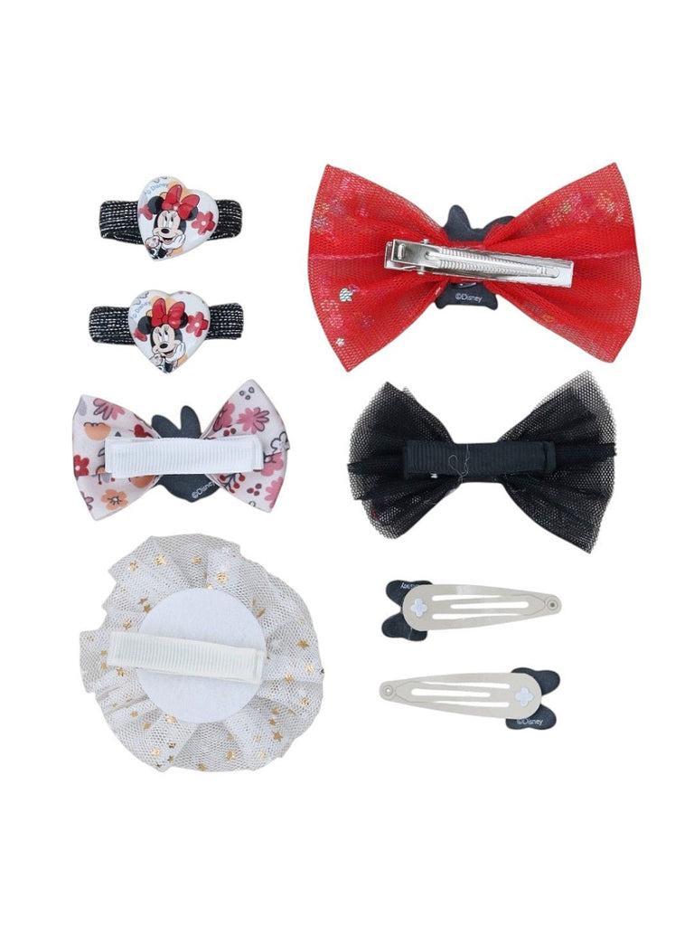Yellow Bee Girl's Disney Minnie Mouse Hair Accessory Gift Set-16 Pieces- full close up back view