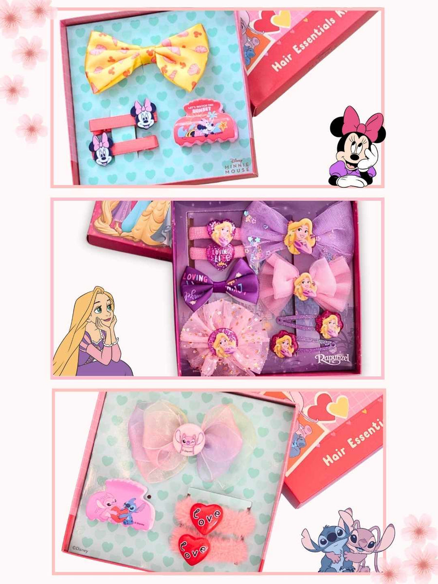 Disney Hair Essentials – Minnie, Rapunzel & Stitch Gift Set – Yellow ...