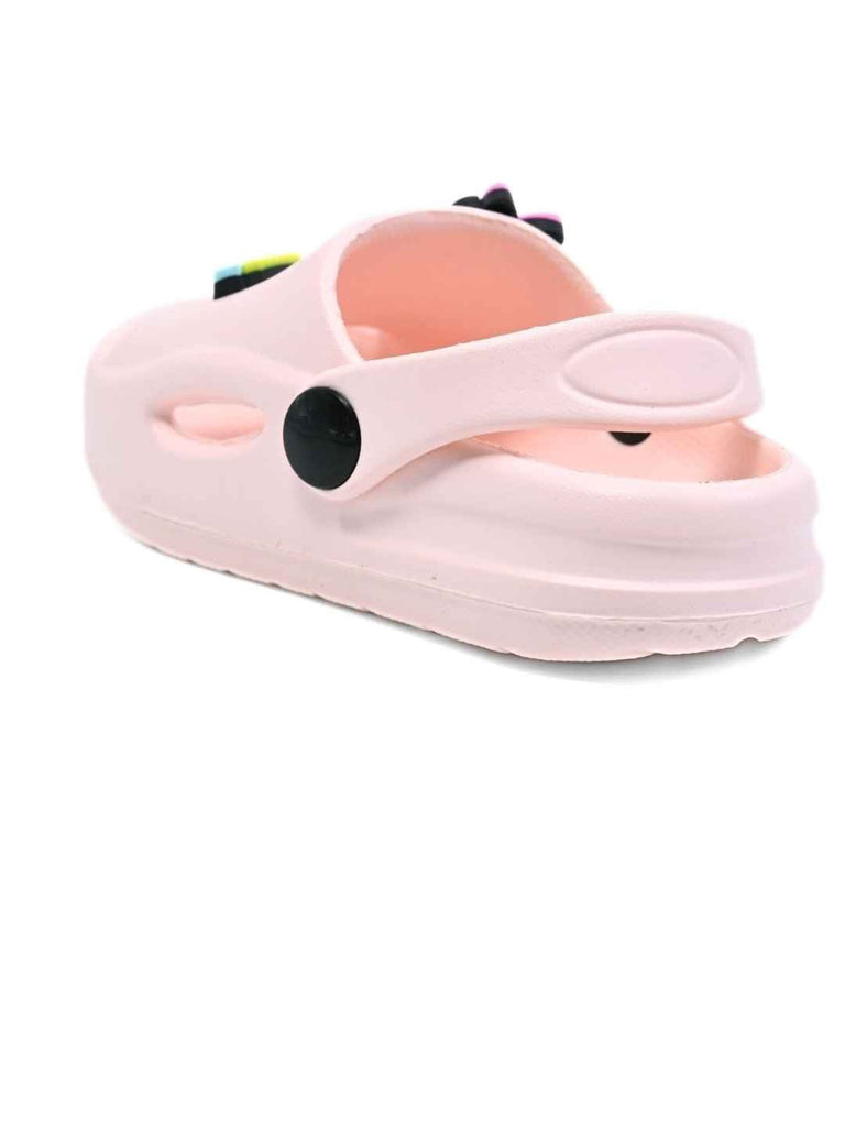 Yellow Bee Girls’ Disney Minnie & Daisy Sandals with Gem & Heart Charms-Pink-Back View