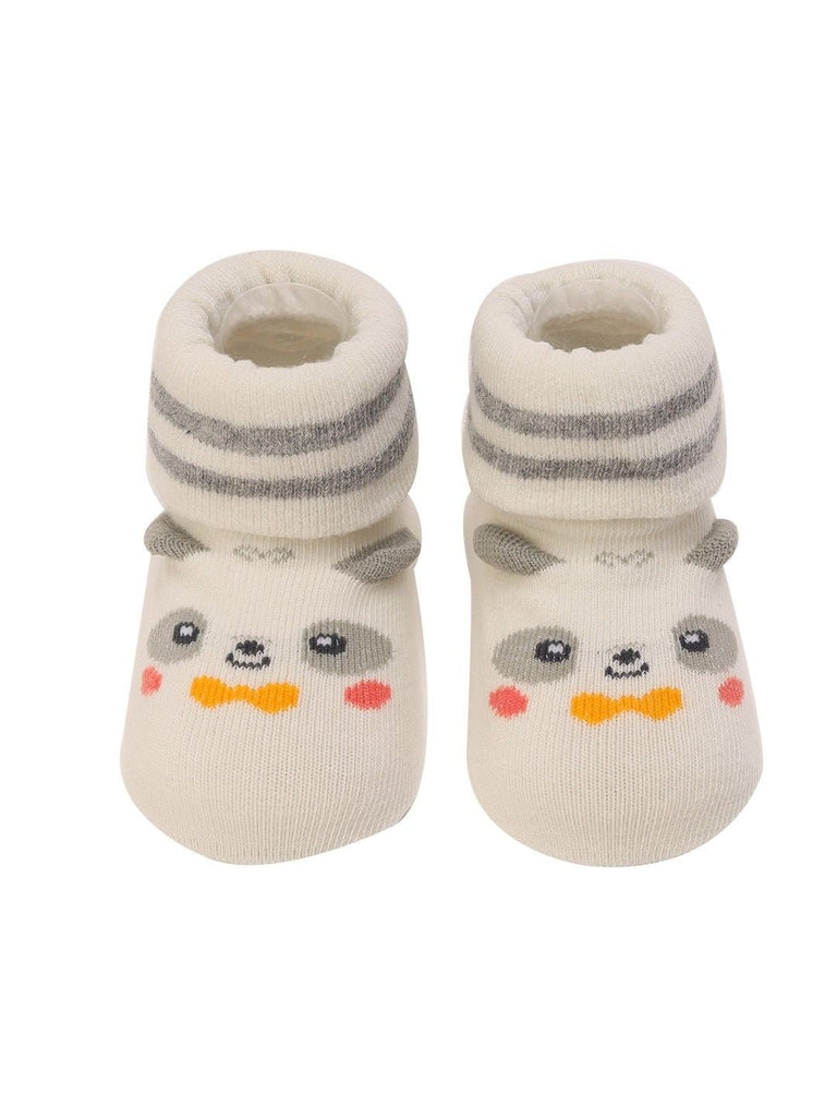 AdorableBearBabySockswithStripesUpperView