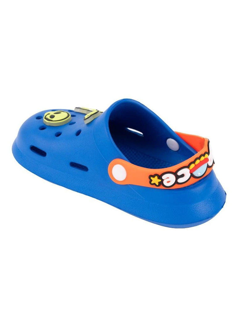 Adorable Blue Glow-in-the-Dark Clogs with 3D Galactic Theme Charms for Boys-Back View