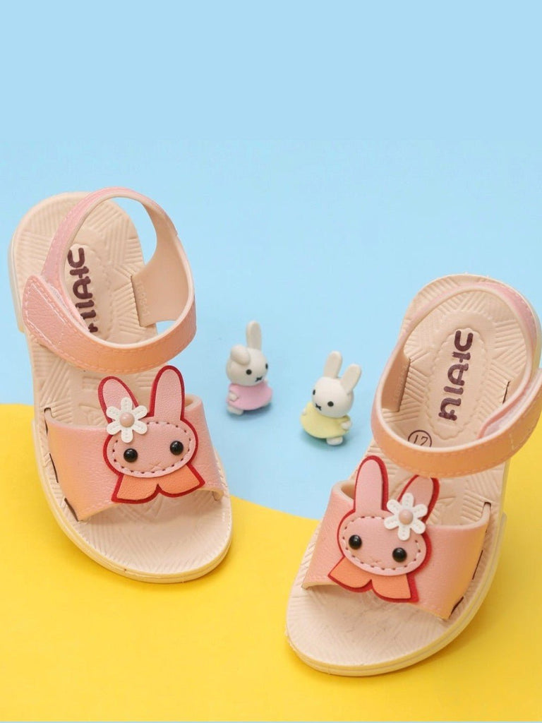 Adorable Bunny Detail Sandals-creative view