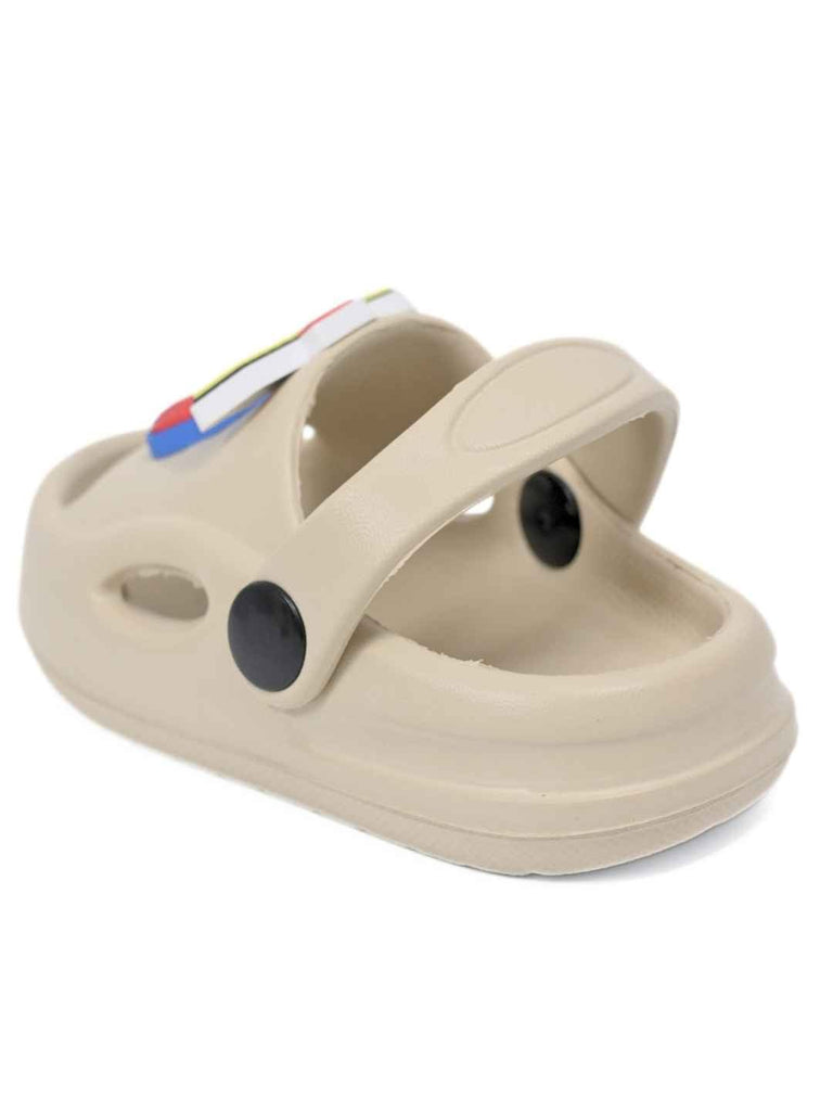 Adorable Marvel Spider Man Cartoon Character Charm Sandals for Boys- Beige-Side View