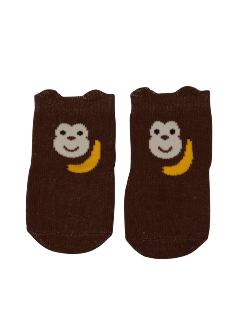 Cozy Monkey Socks Combo for Boys- Full Front View