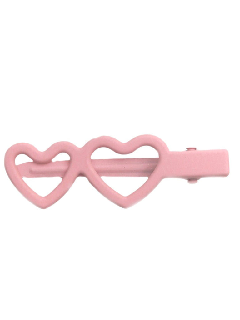 Adorable Pink Hair Clip Set for Girls - Heart