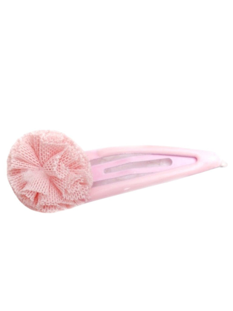 Adorable Pink Hair Clip Set for Girls - Pom-Pom