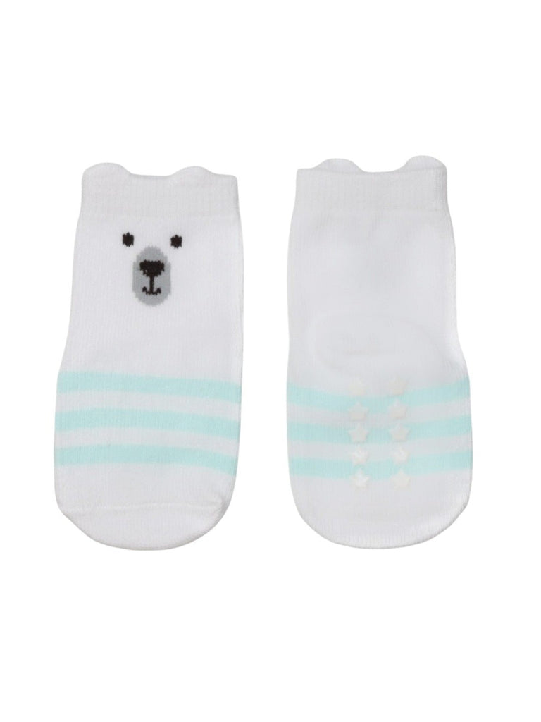 Adorable Polar Bear Socks Set For Boys-Full Front & Back View 