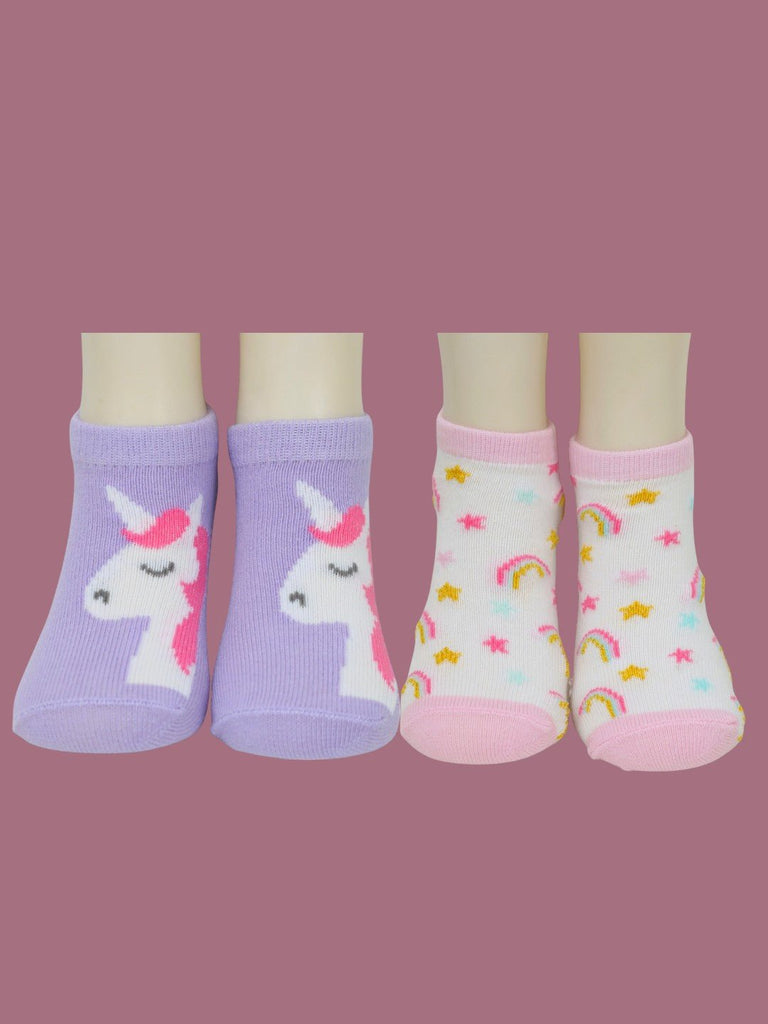 Adorable Rainbow and Unicorn Magic Socks Combo for Girls- Creative View