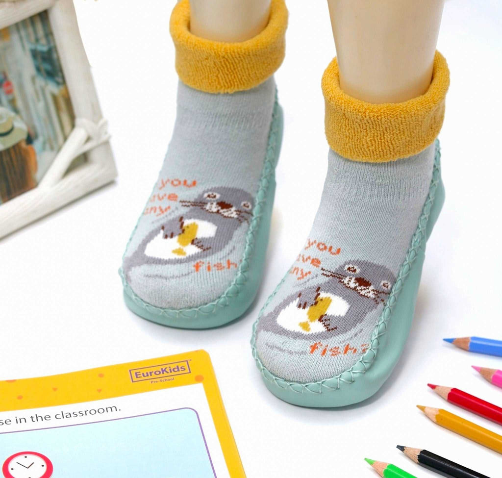 Yellow Bee Seal Printed Socks for Kids.