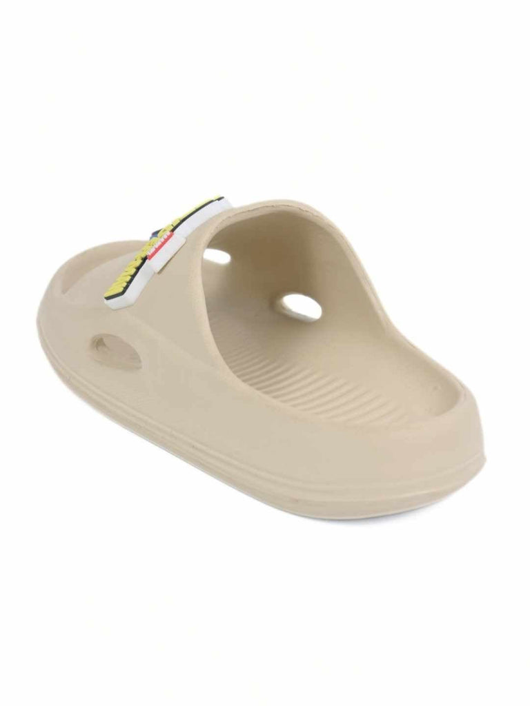 Adventurous Marvel Spider Man Cartoon Slides for Boys Beige - Back View