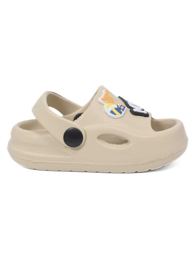 Adventurous MVP & Baseball Theme Charms Sandals for Boys – Beige - Side View