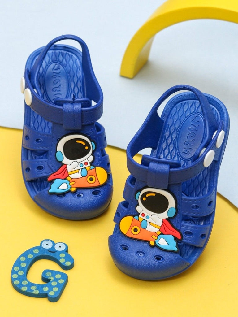 Pair of Blue Astronaut Rocket Sandals for Boys by Yellow Bee