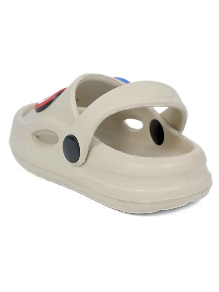 Awesome & Playful Captain America Shield Charms Sandals for Boys- Beige-Back View