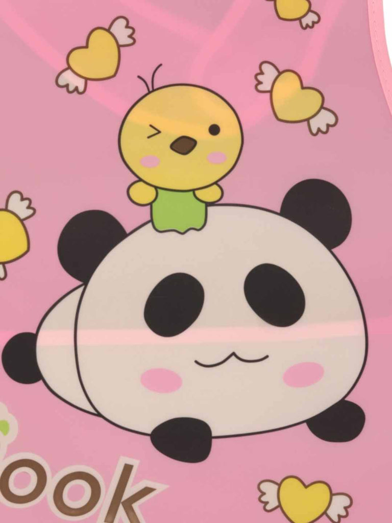 YellowBeeInfantBib_Panda_ChickDuowithFloatingHearts-CloseUpView1