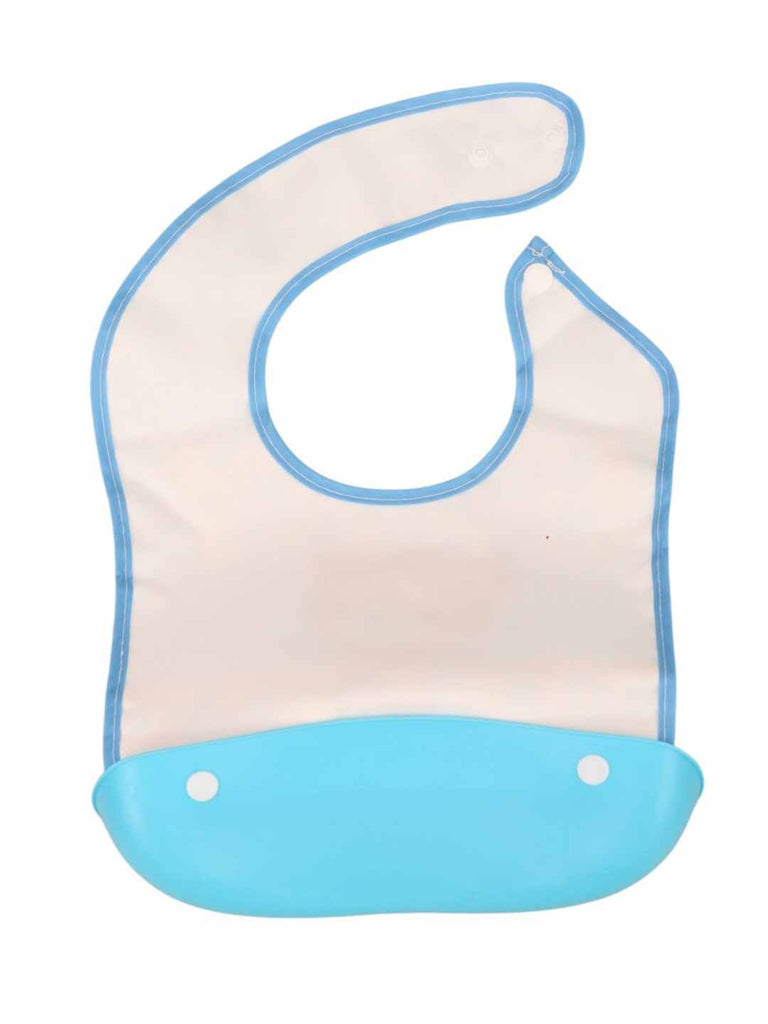 BearBuddyBabyBib_CartoonTeddyDesignonBlueWaterproofBibwithFoodCatcher-BackView1