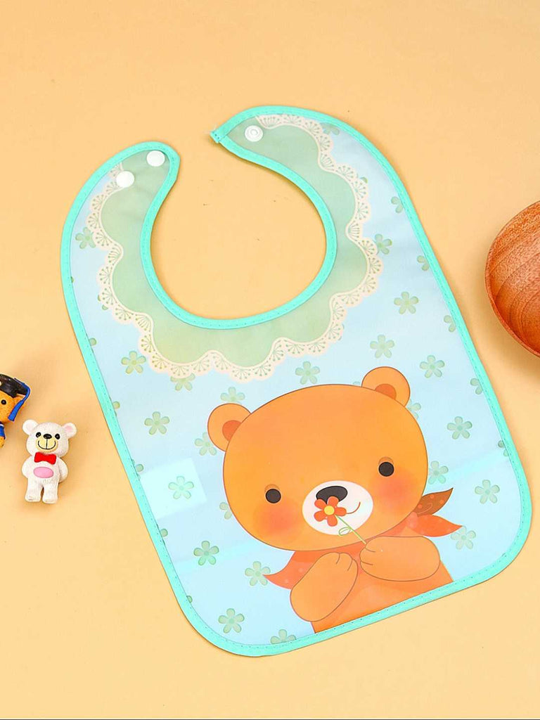 Baby Bib – Sweet Bear & Flower Graphic for Little Ones - Creative View(i)