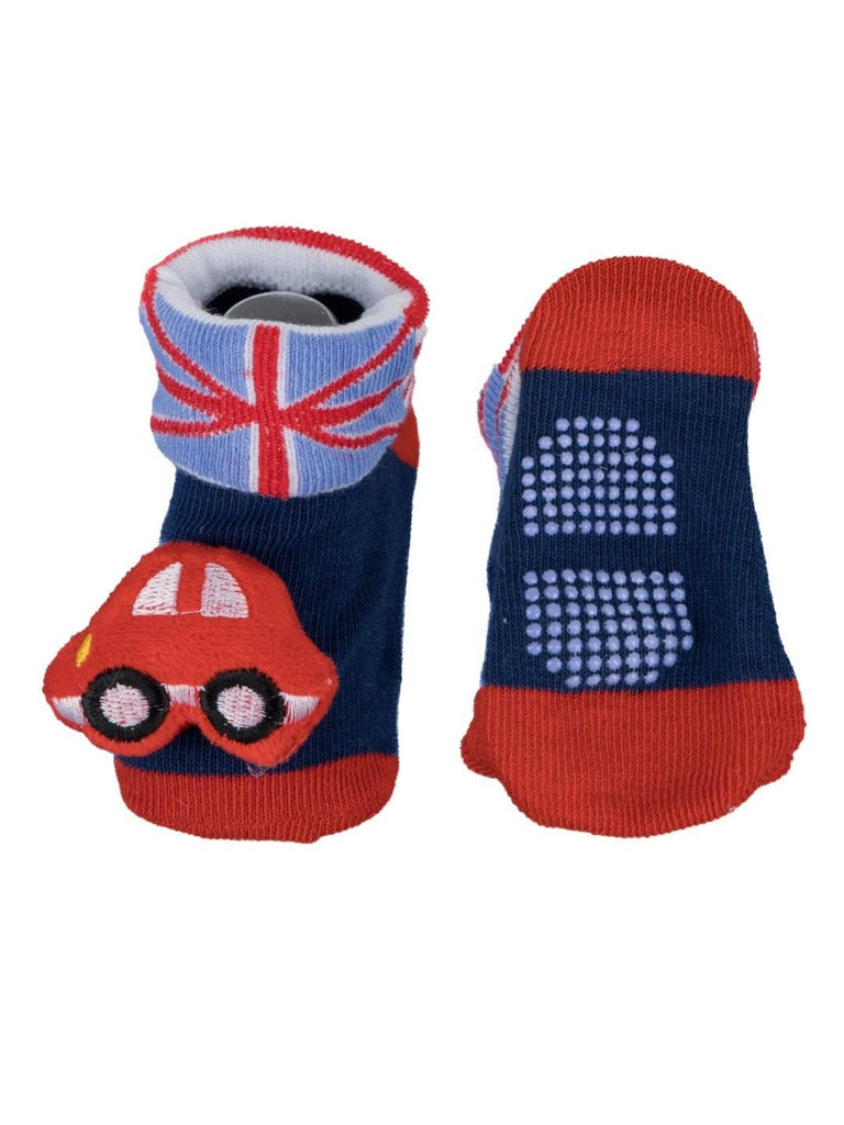 Baby Boys' Socks Set with Car Design - Front and Back View