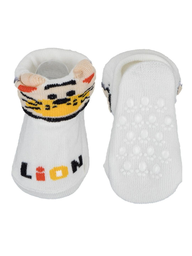 Baby Socks Set with Tiger Design - Front and Back View