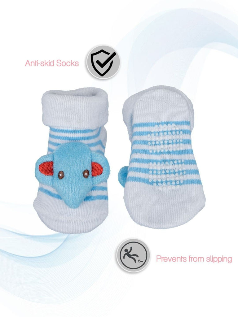 Baby Boys_ SocksSet with Blue MouseDesigns- Front and Back