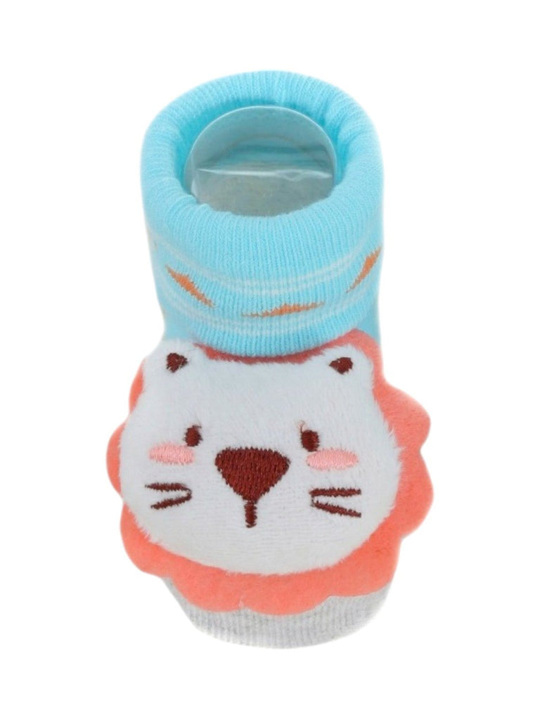 Baby Lion Plush Socks – Soft and Fun Animal Design – single sock close-up