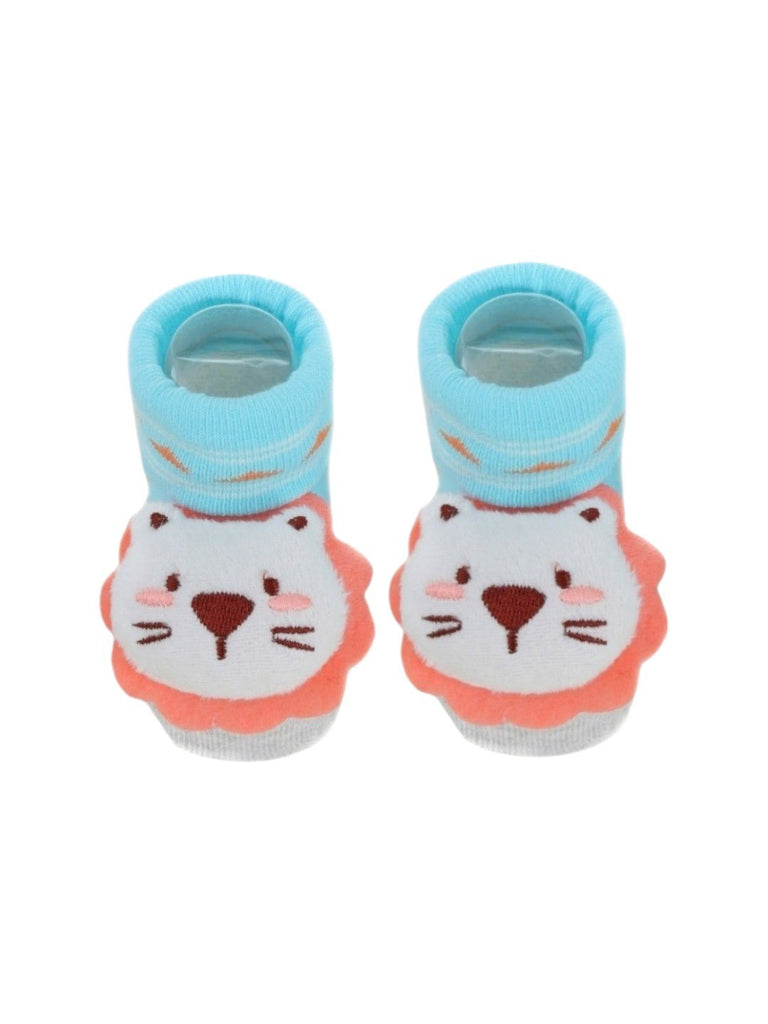 Baby Lion Plush Socks – Soft and Fun Animal Design – top view