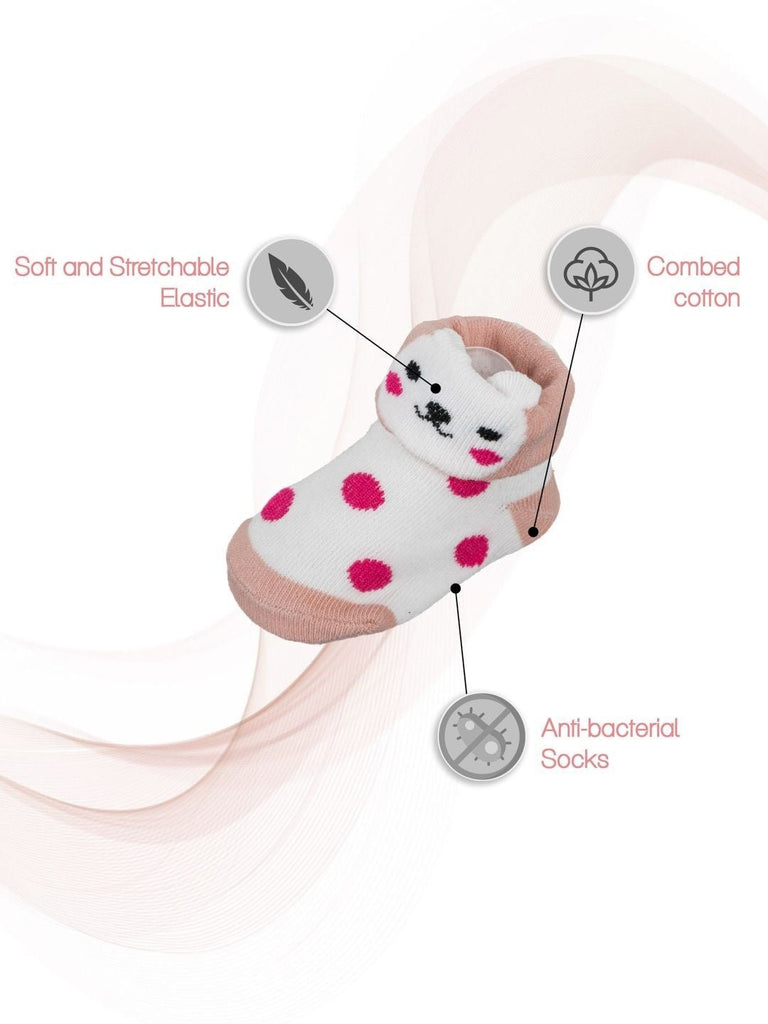 Baby Socks with Cute Dog Print and Anti-Skid Soles Features