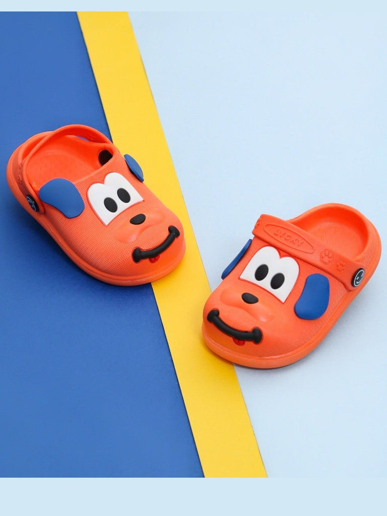 Bark 'n' Fun Puppy Pattern Boy Clogs-creative view