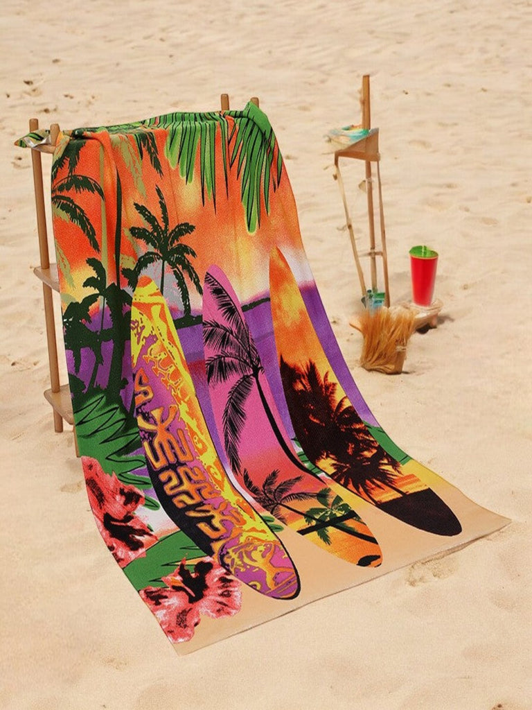 beach-theme-towel-for-boys-orange-purple-green-180-100-cm-727271