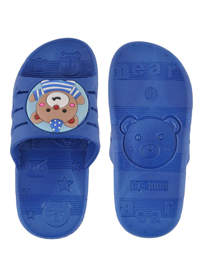 Bear Theme Slides for Boys - Dark Blue front and back view