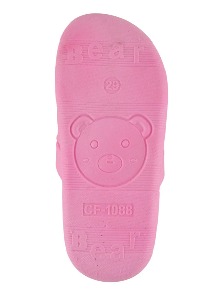 Bear Theme Slides for Girls - Light Pink back view