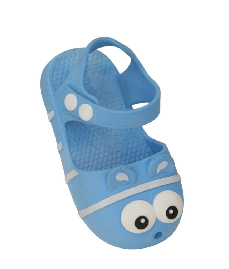 Angle View of Blue Animal Themed Sandals for Boys