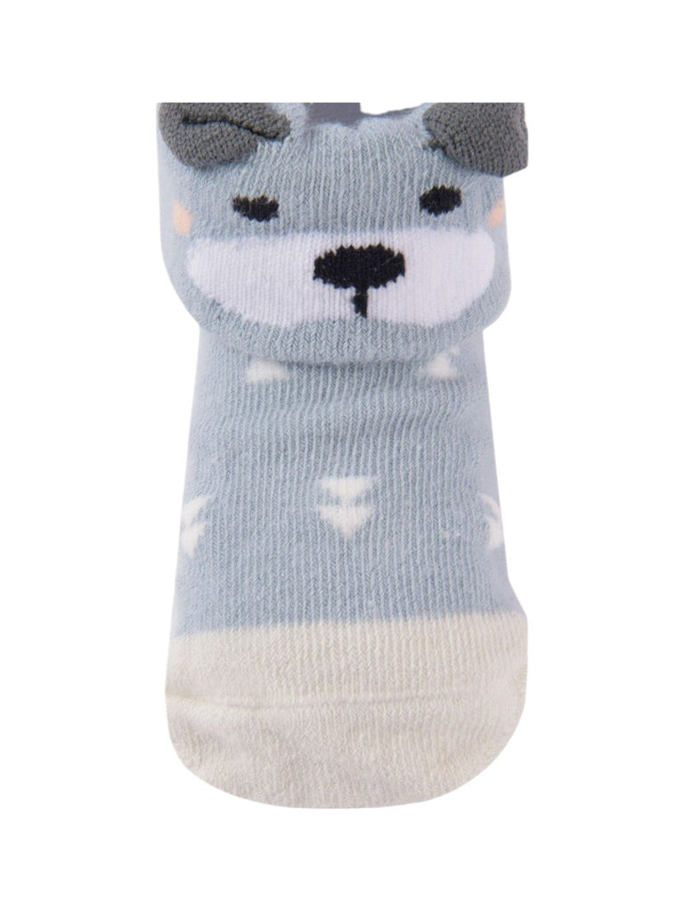 Blue_Puppy_Baby_Socks_with_3D_Ears_Closeup_View