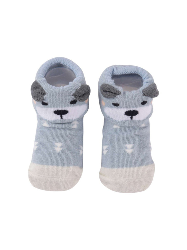 Blue_Puppy_Baby_Socks_with_3D_Ears_Upper_View