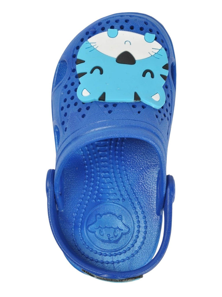 Blue Tiger Face Sandals For Boys Top View.