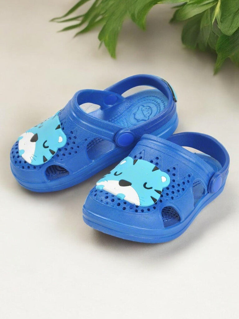 Blue Tiger Face Sandals For Boys creative view