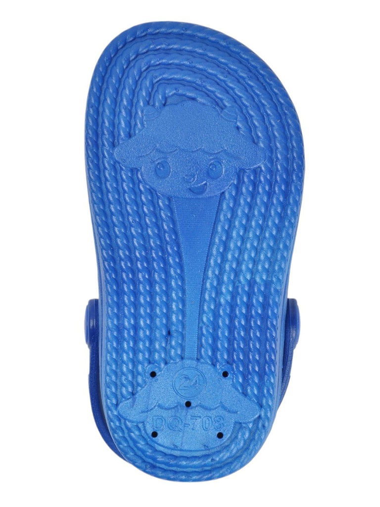 Blue Tiger Face Sandals For Boys Bottom View.