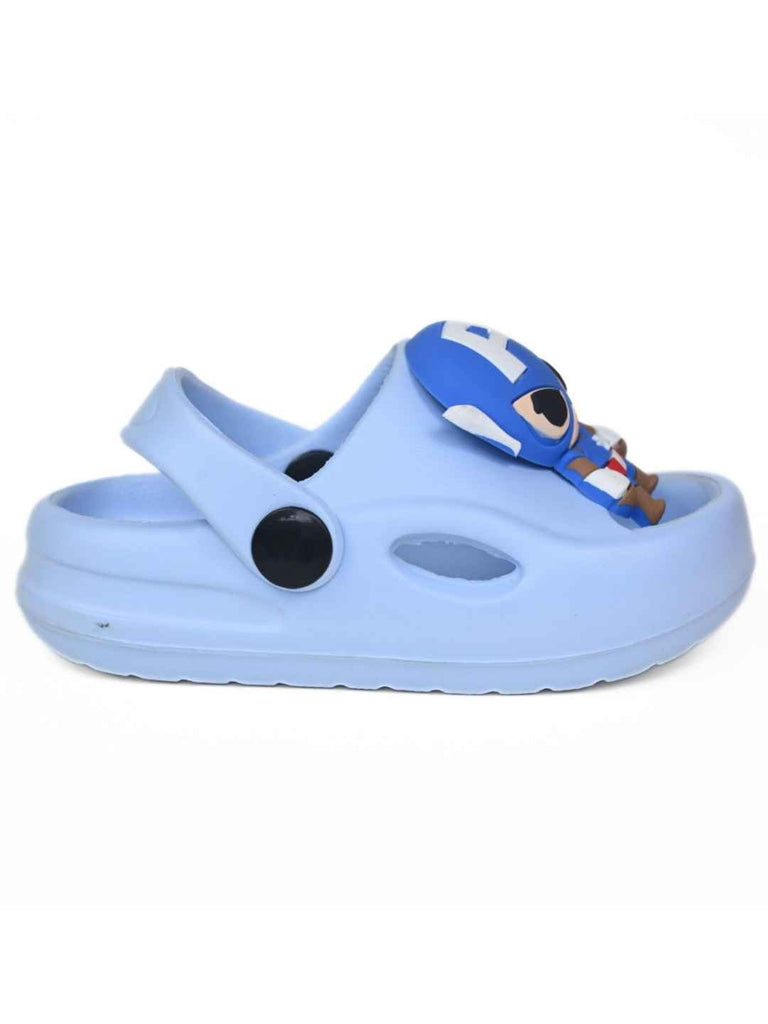 Bold & Playful Captain America Charms Sandals for Boys- Blue-Side VIew