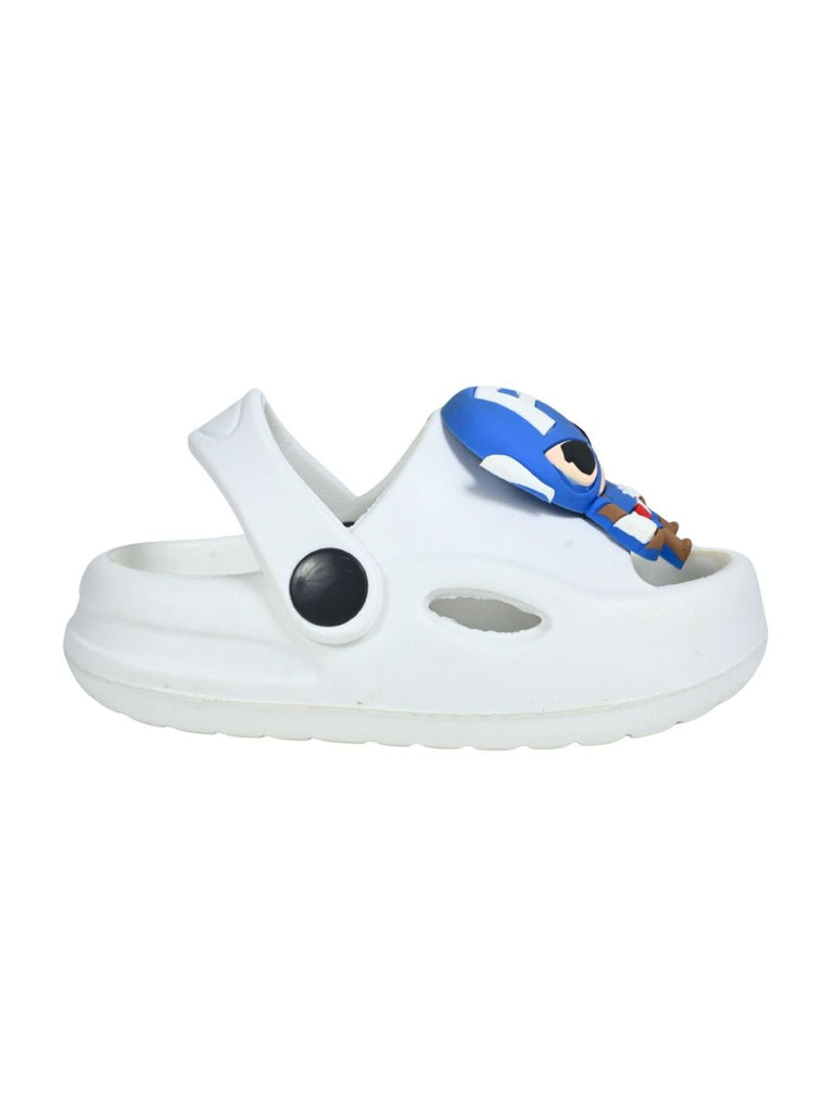 Bold & Playful Captain America Charms Sandals for Boys- White-Side View