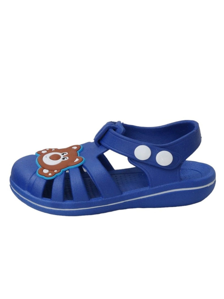 Boys' Blue Bear Strap Sandals side view