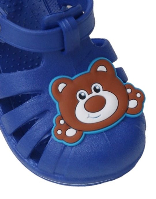 Close up of Boys' Blue Bear Strap Sandals