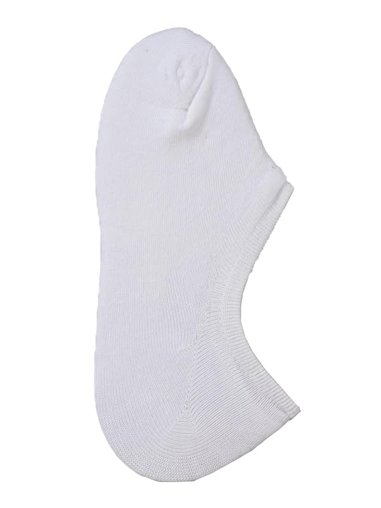 Yellow Bee Solid Low Cut Invisible White Sock