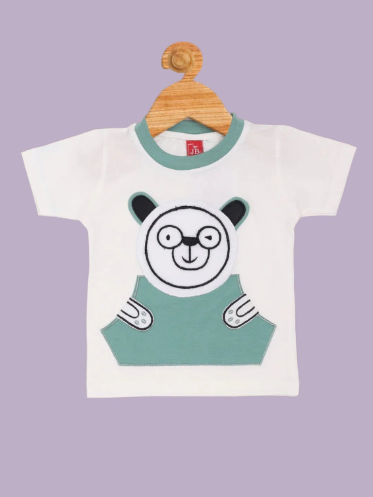 Front view of the panda graphic t-shirt from Jaybee Boy’s Panda Graphic T-Shirt