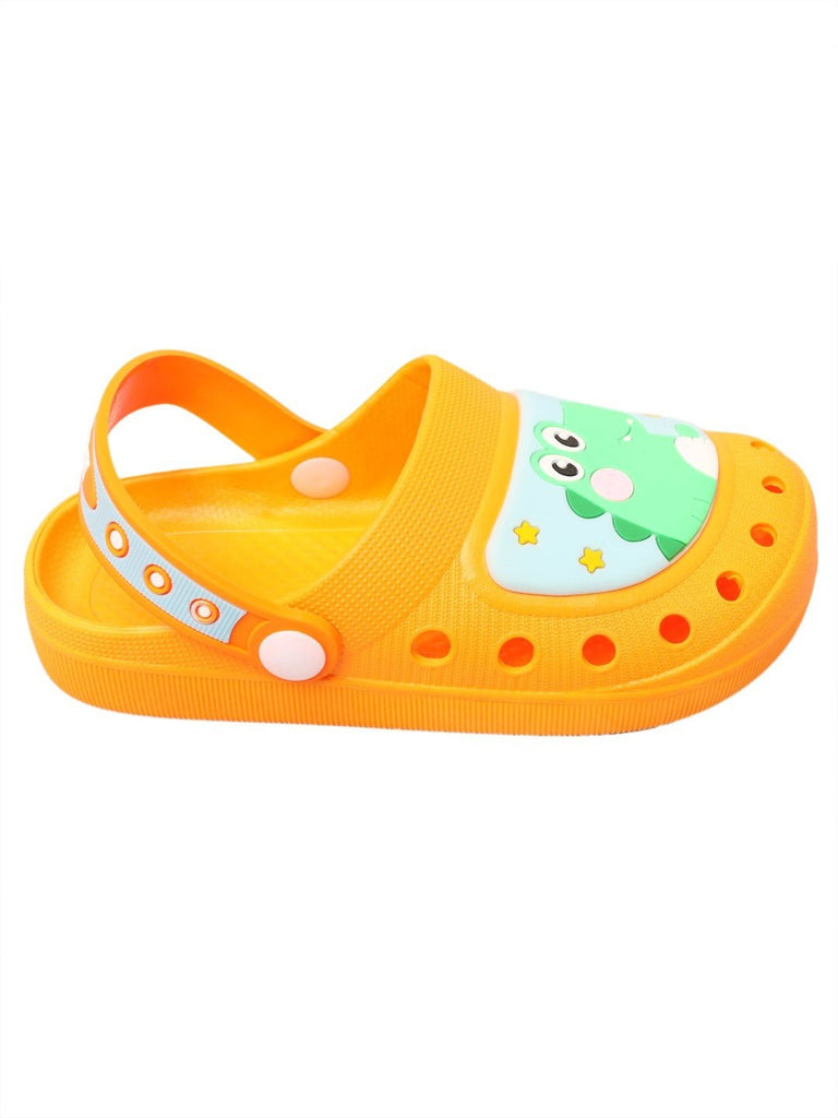 Bright_Orange_Kids_Clogs_Featuring_a_Cute_Crocodile_Design_with_Secure_Heel_Strap_side_view.